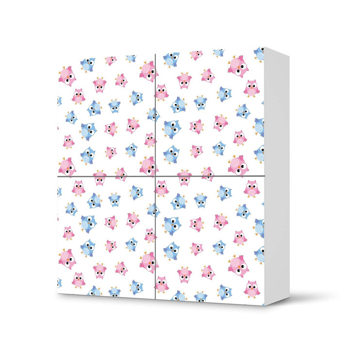 Klebefolie IKEA Besta Schrank 4 Türen - Eulenparty - CR110822