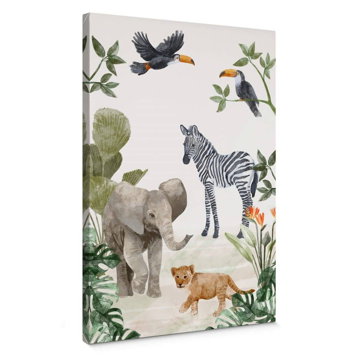 Leinwandbild Goed Blauw - Dschungelbabys - WA334295