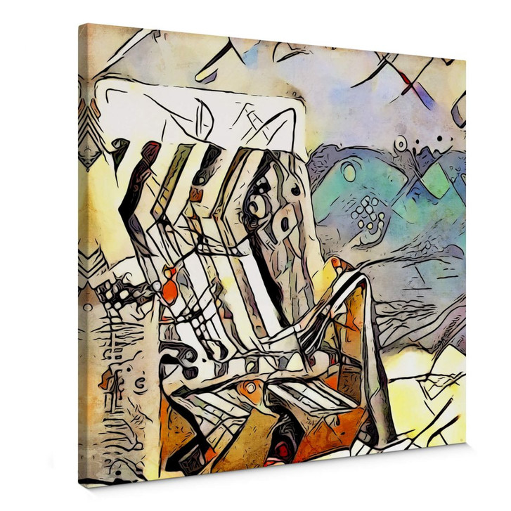 Leinwandbild Zamart - Kandinsky trifft Warnemünde - Quadratisch - WA377485