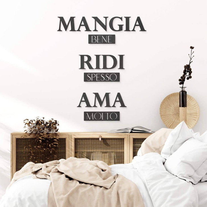 MDF - Holzdeko - Mangia bene, Ridi spesso, Ama molto - WA322395