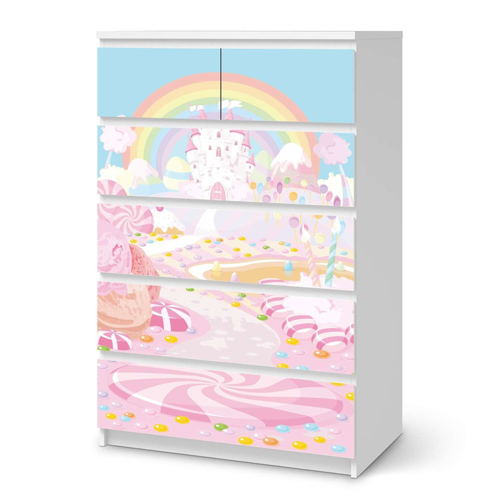 Möbel Klebefolie IKEA Malm Kommode 6 Schubladen (hoch) - Candyland - CR113674