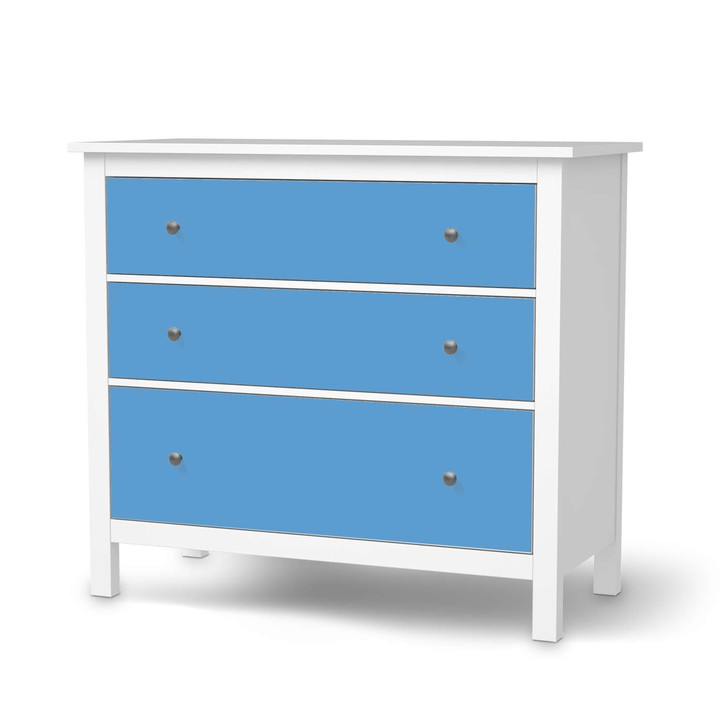 Möbelfolie IKEA Hemnes Kommode 3 Schubladen - Blau Light - CR114692