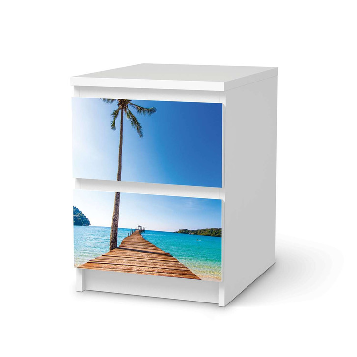 Möbelfolie IKEA Malm Kommode 2 Schubladen - Caribbean - CR116119