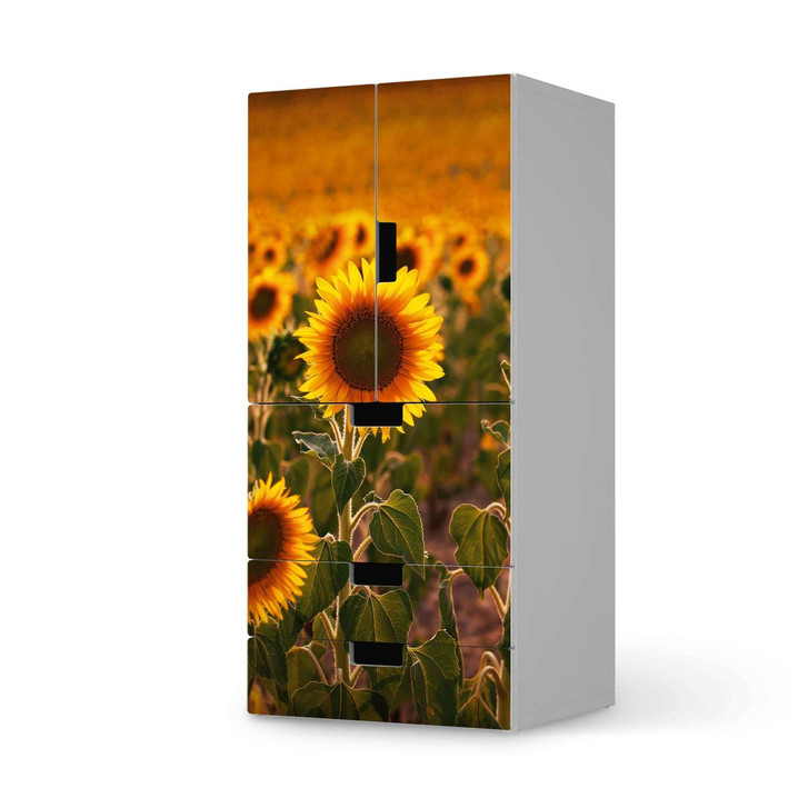 Möbelfolie IKEA Stuva / Malad - 3 Schubladen und 2 kleine Türen - Sunflowers - CR117254