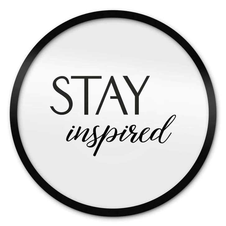 Poster Stay inspired - Rund - WA408276