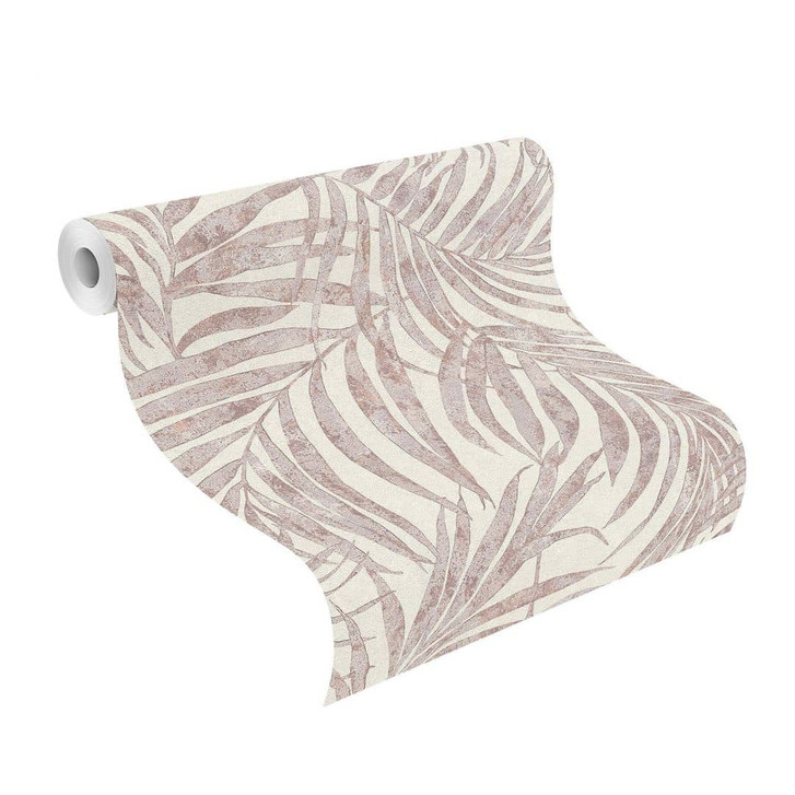 Rasch Vliestapete Linares in Palmenblätteroptik mauverosa - WA318725