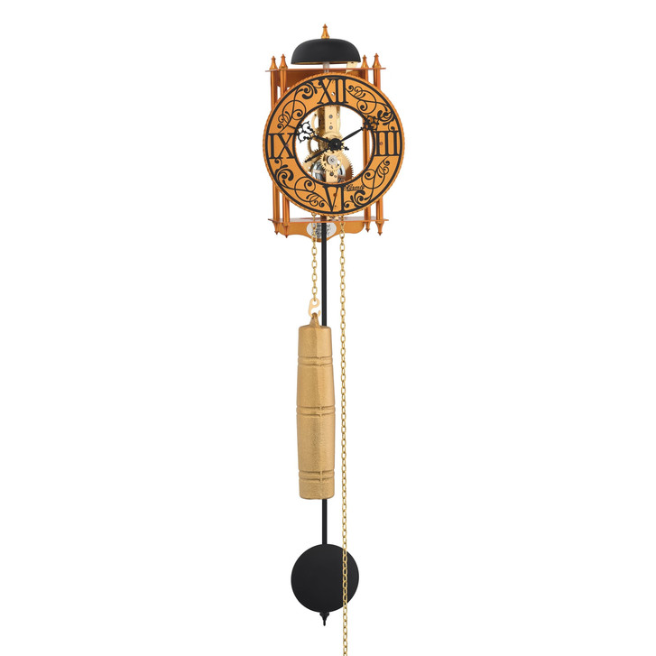 Raubritter Ravensburg Wanduhr in Orange mit schwarz bedrucktem Reif römische Zahlen - UG100803