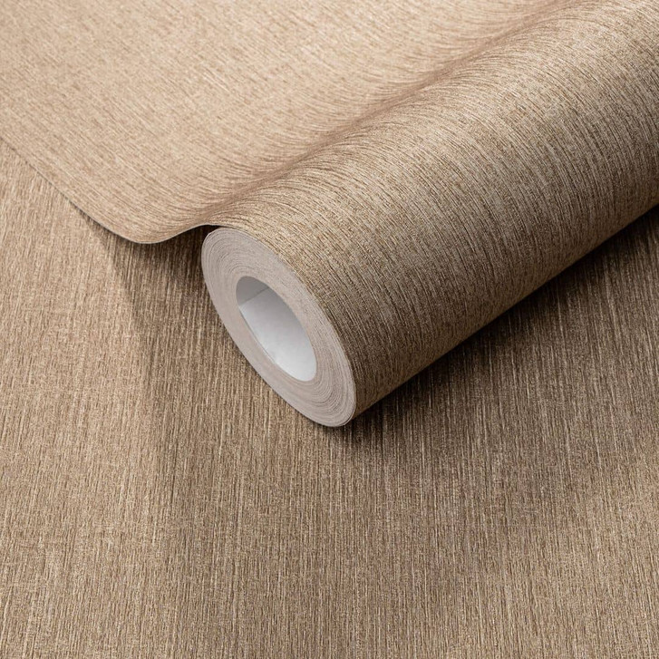 Vliestapete Unitapete mit feiner Längstruktur  in braun - WA397893