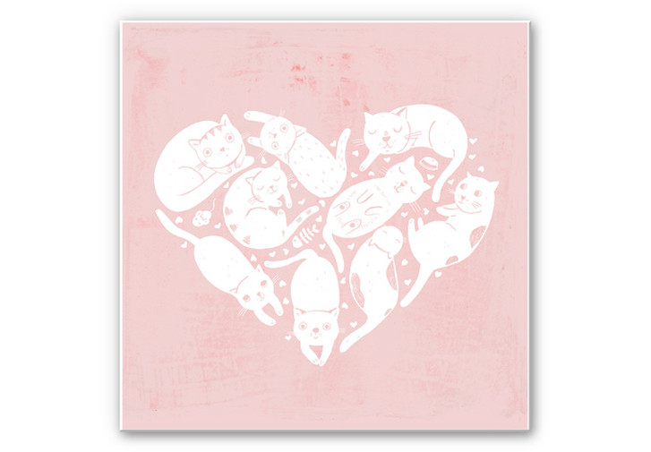 Wandbild Loske - Cat Heart - WA193909