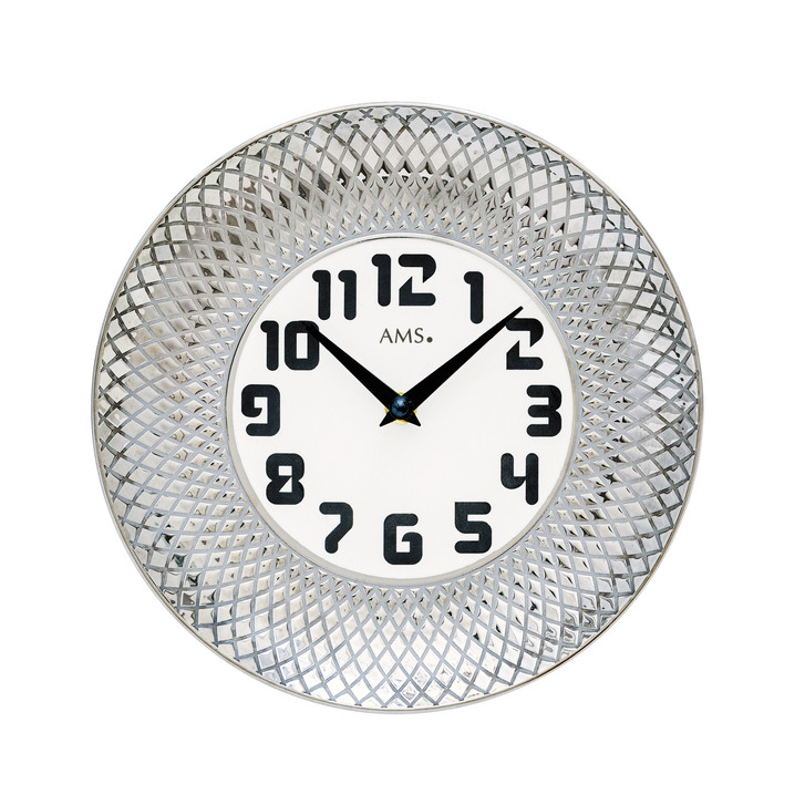 Wanduhr Keramik, Silber - UG100386