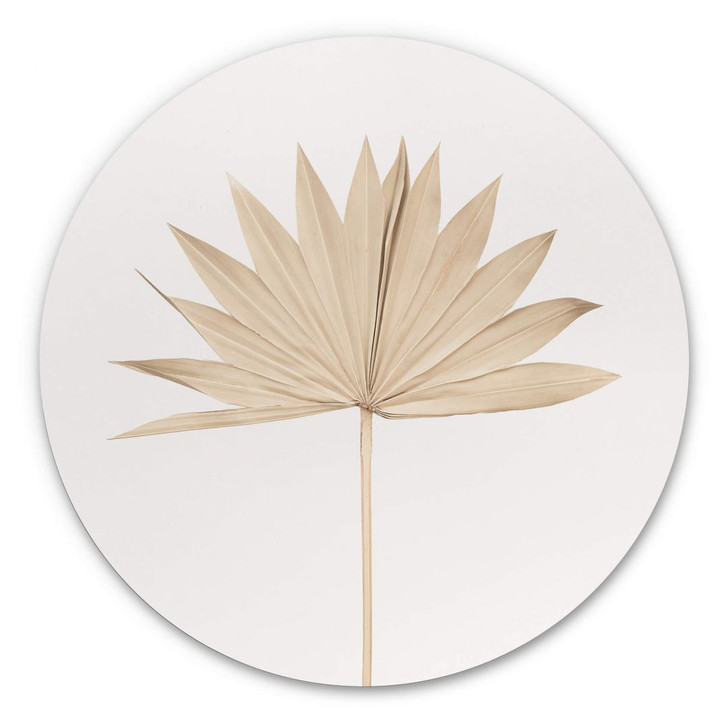 Alu-Dibond Sisi & Seb - Goldenes Fächerblatt - Rund - WA319981