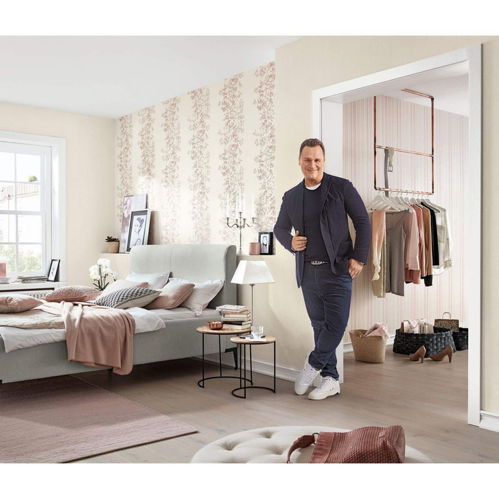 Vliestapete rosa 10.05m x 53cm - RS101568