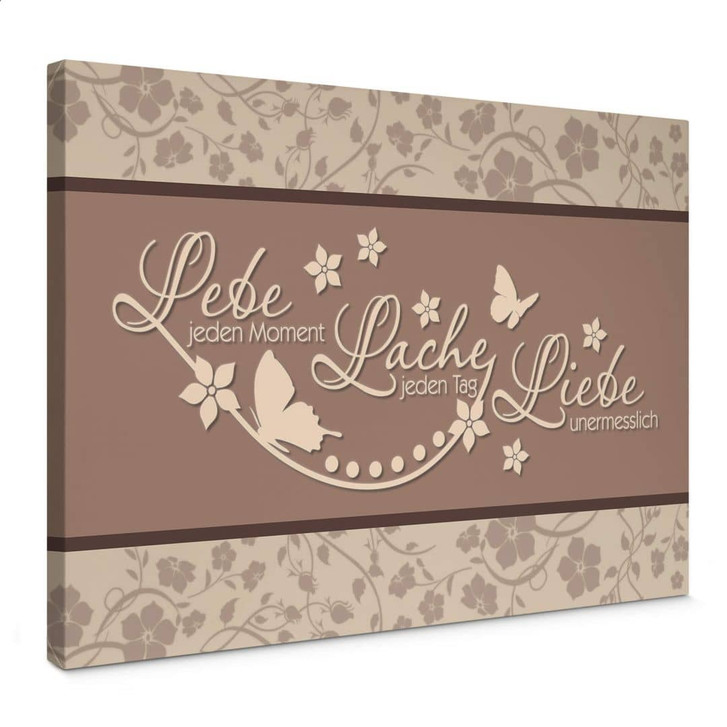 Leinwandbild Lebe jeden Moment... Macchiato - WA368275