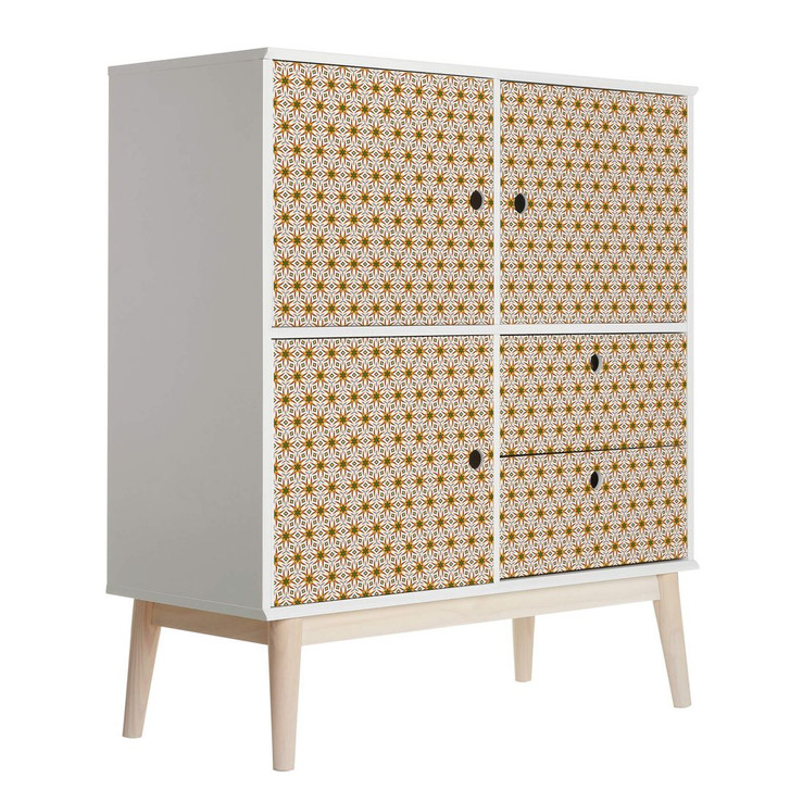 Möbelfolie Floral Gelb 100x100cm - RS102422