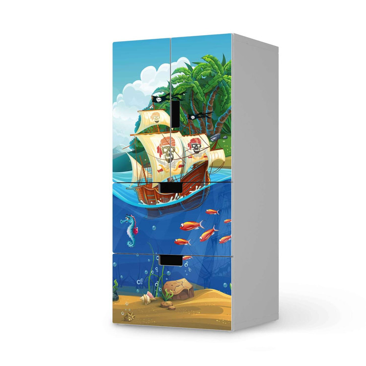 Möbelfolie IKEA Stuva / Malad - 2 Schubladen und 2 kleine Türen - Pirates - CR117112