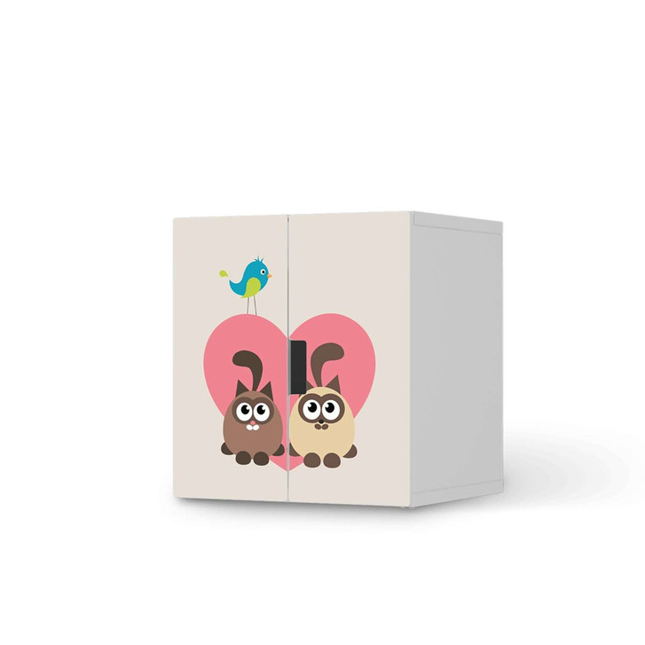 Möbelfolie IKEA Stuva / Malad Schrank - 2 kleine Türen - Cats Heart - CR118960