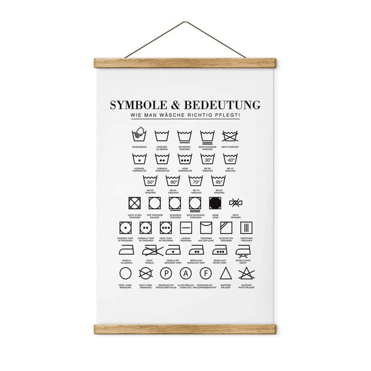 Stoffbild Symbole - Wie man Wäsche richtig pflegt - WA381934