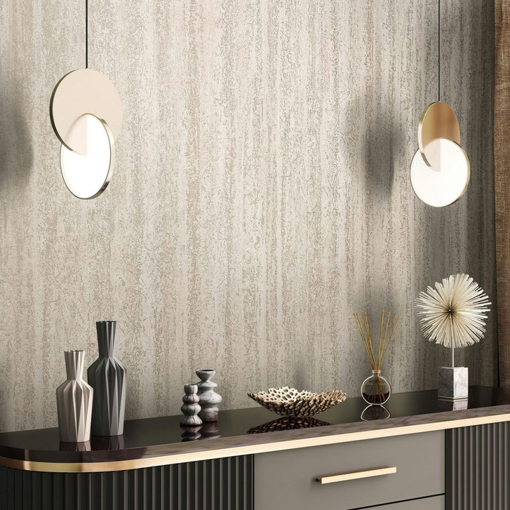 Vliestapete in leicht glänzender Streifenoptik beige Grafisch - WA446397