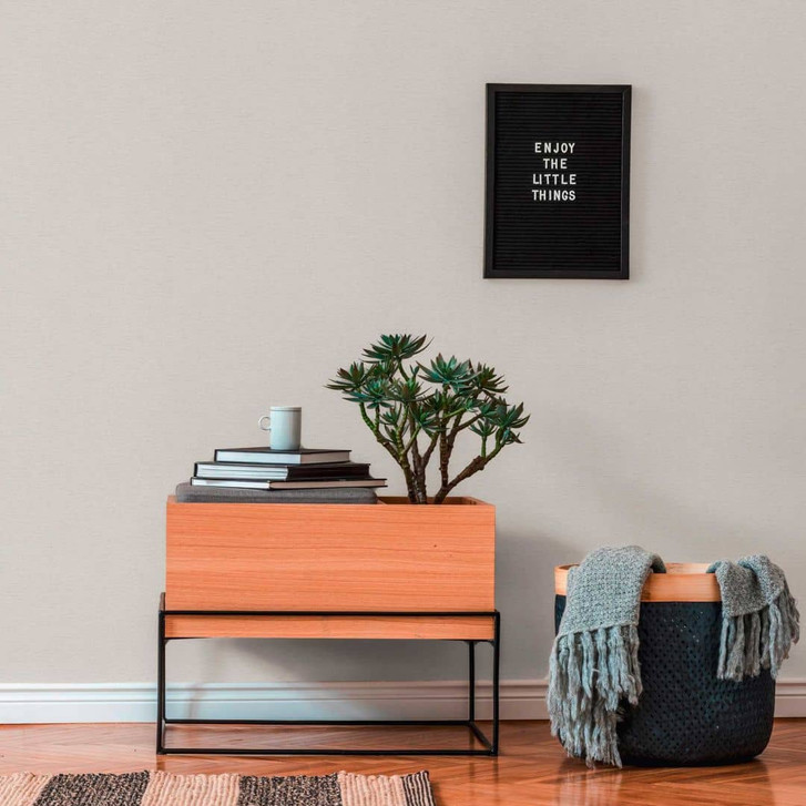 Vliestapete mit horizontaler Gewebestruktur Weiss Grau - WA396685