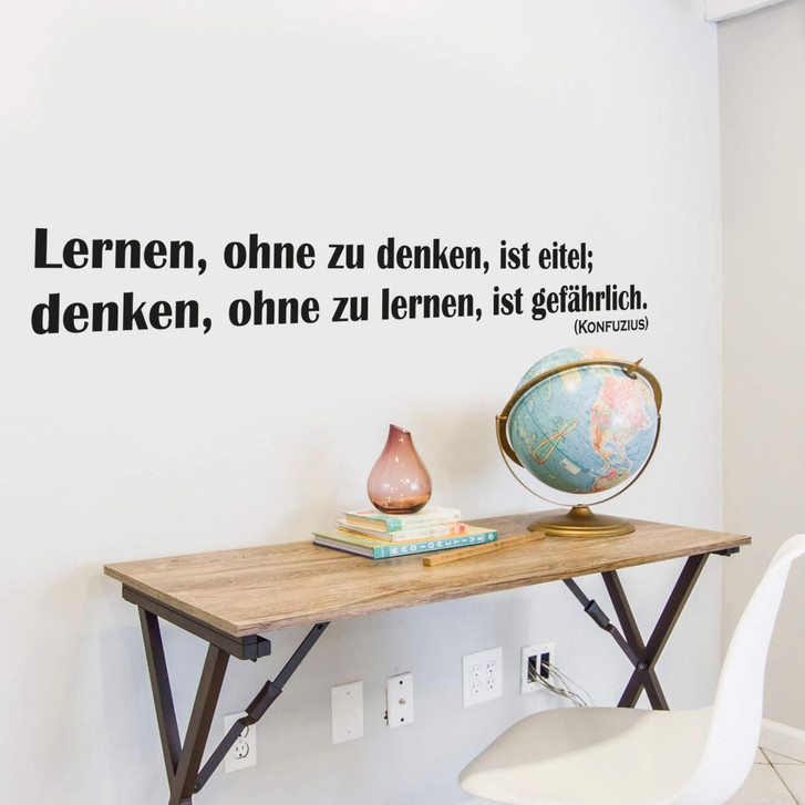 Wandtattoo Lernen, ohne zu denken... - WA214157