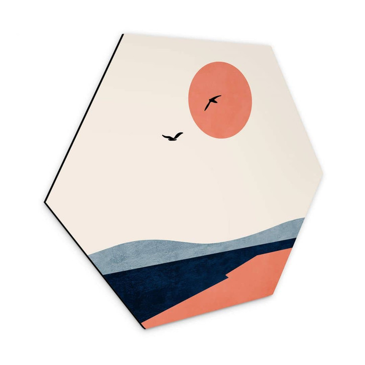 Hexagon - Alu-Dibond Kubistika - Auf einer Reise - WA332551