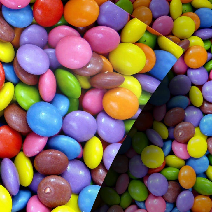 Möbelfolie, Dekofolie - abwischbar - Bunte Schokolinsen - WA155388