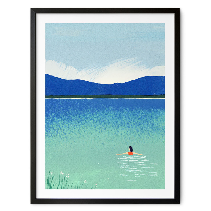 Poster Sommerbad im Bergsee - Rivers - WA512310
