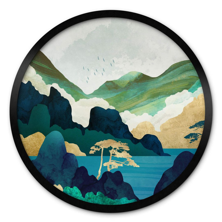 Poster SpaceFrog Designs - In den Bergen - Rund - WA349870