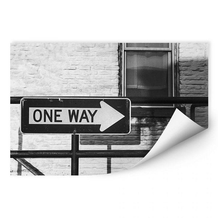 Wallprint Street Sign One way - WA189497