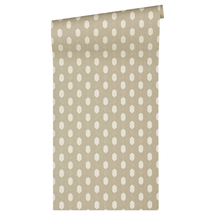 Architects Paper Vliestapete Absolutely Chic grafische Tapete beige, grau, metallic - WA261907