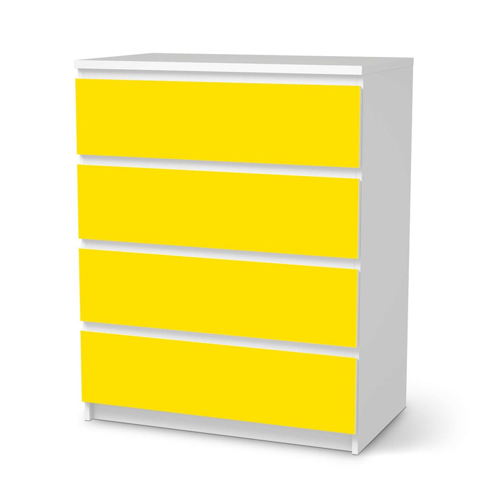 Folie IKEA Malm Kommode 4 Schubladen - Gelb Dark - CR105609