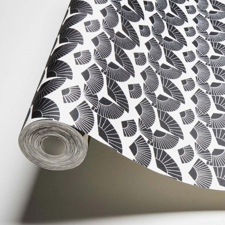 Karl Lagerfeld Wallpaper Vliestapete Fan metallic, schwarz, weiss - WA306584