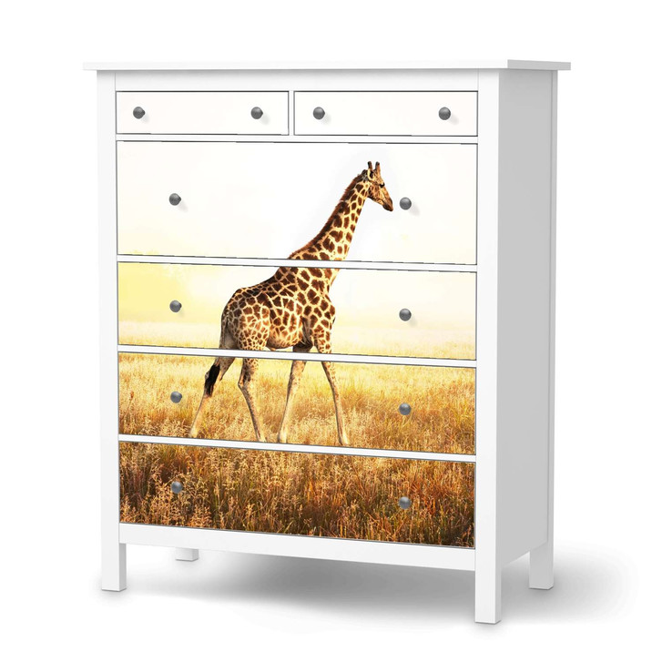 Klebefolie IKEA Hemnes Kommode 6 Schubladen - Savanna Giraffe - CR111411