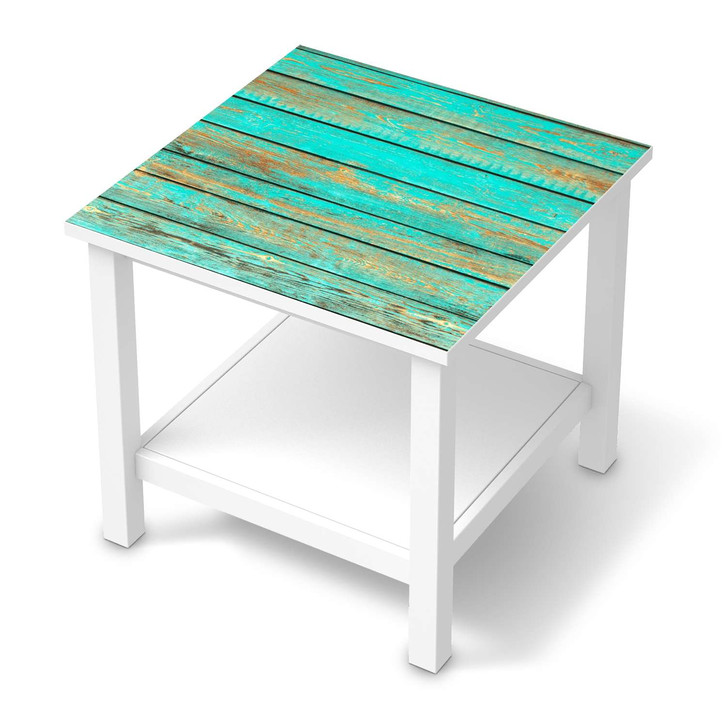 Möbel Klebefolie IKEA Hemnes Tisch 55x55cm - Wooden Aqua - CR113641