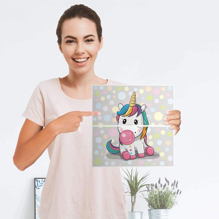 Stor Mikrobecher Einhorn Rainbow - 390ml, BPA-frei & Mikrowellengeeignet