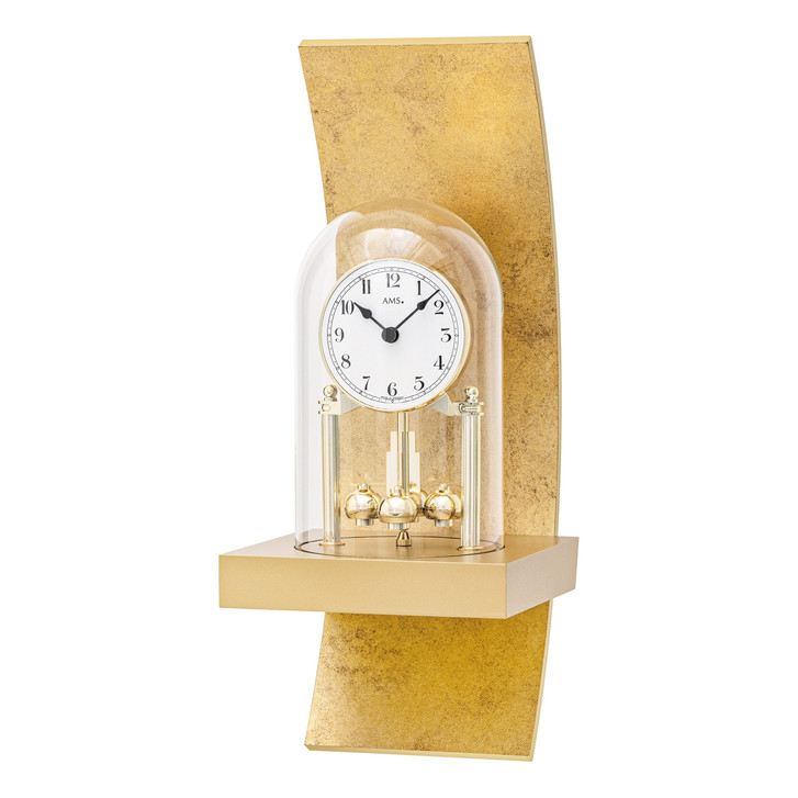 Pendeluhr Geschwungenes Holzgehäuse Gold Antik - UG100635