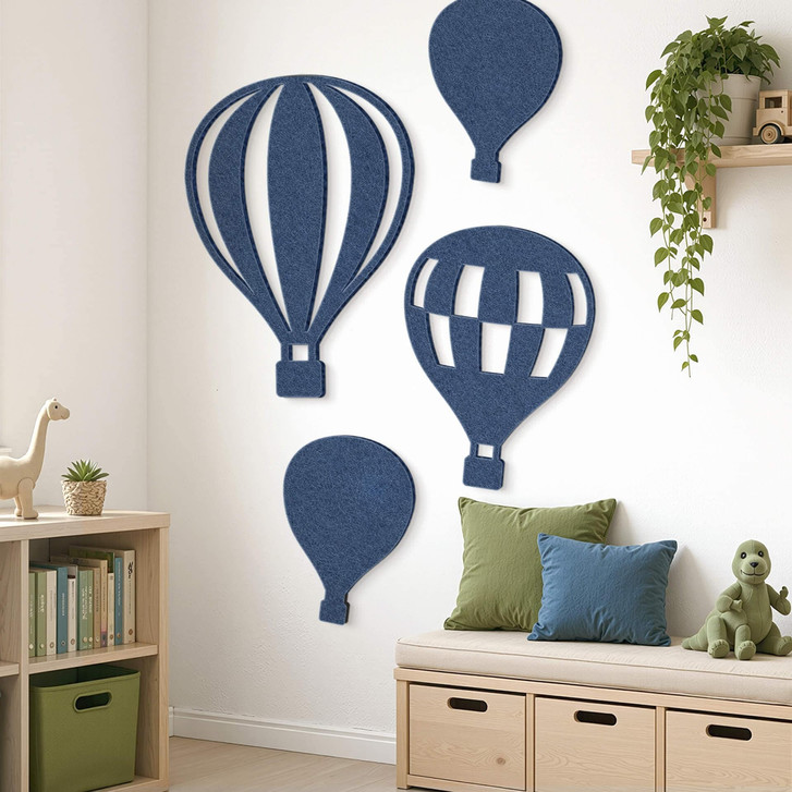 Wanddeko aus Filz - Heissluftballon (4er Set) für das Kinderzimmer - WA518580