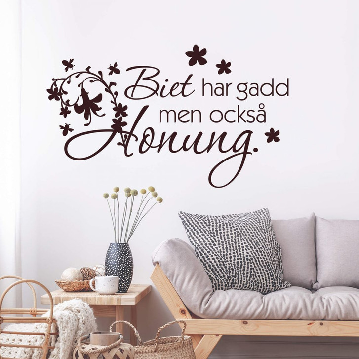 Wandtattoo Biet har gadd men också honung - WA206538