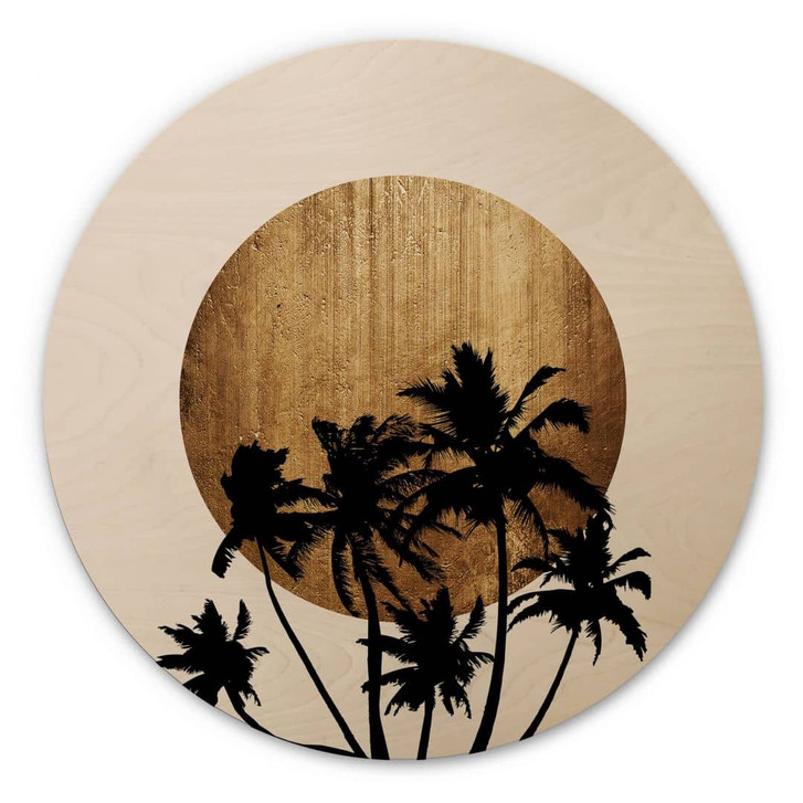 Holzbild Kubistika - Miami Beach - Rund - WA326981