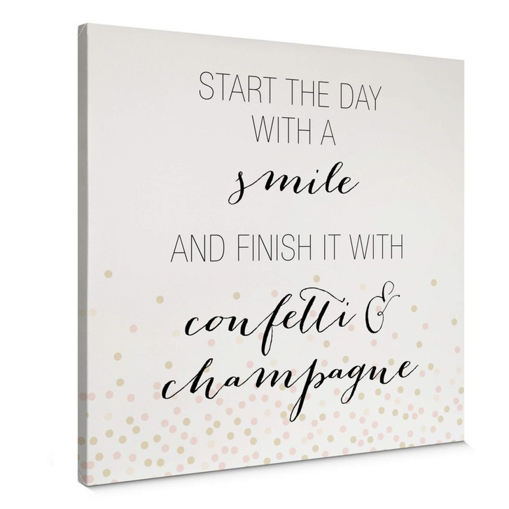Leinwandbild Confetti & Cream - Start the day with a smile - WA361146