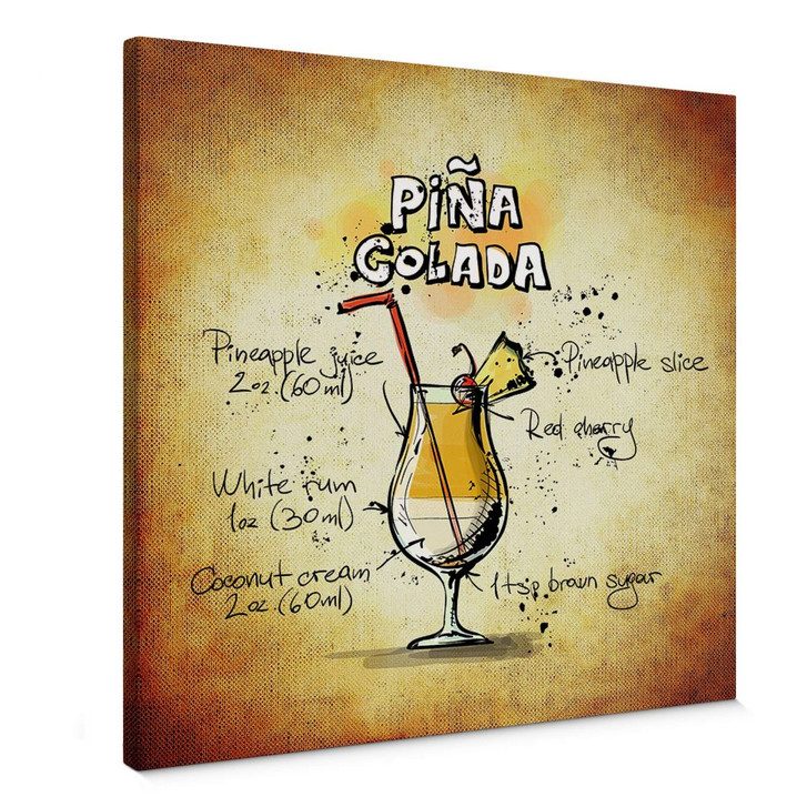 Leinwandbild Pina Colada - Rezept - WA372747