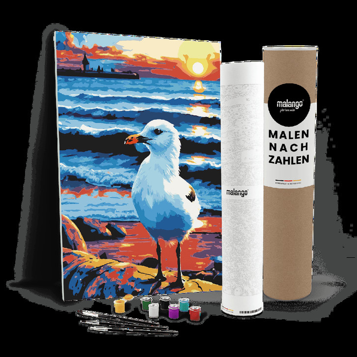 Malen nach Zahlen Leinwandbild - Möwe Martha - WA447448