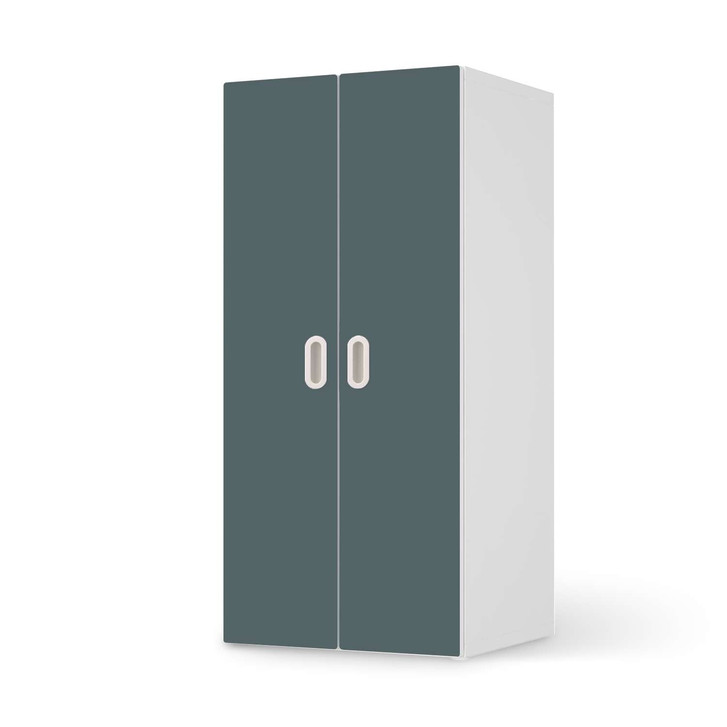 Möbelfolie IKEA Stuva / Fritids Schrank - 2 grosse Türen - Blaugrau Light - CR117798