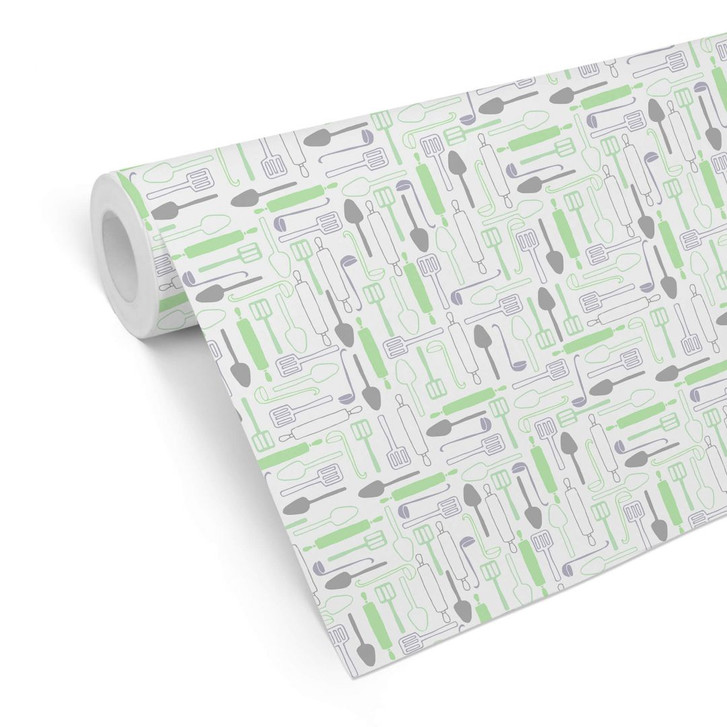 Mustertapete - Cooking Time - grün - WA255490