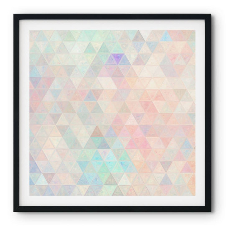 Poster Bunte Mosaik-Dreiecke - Jaszke - Quadratisch - WA427596