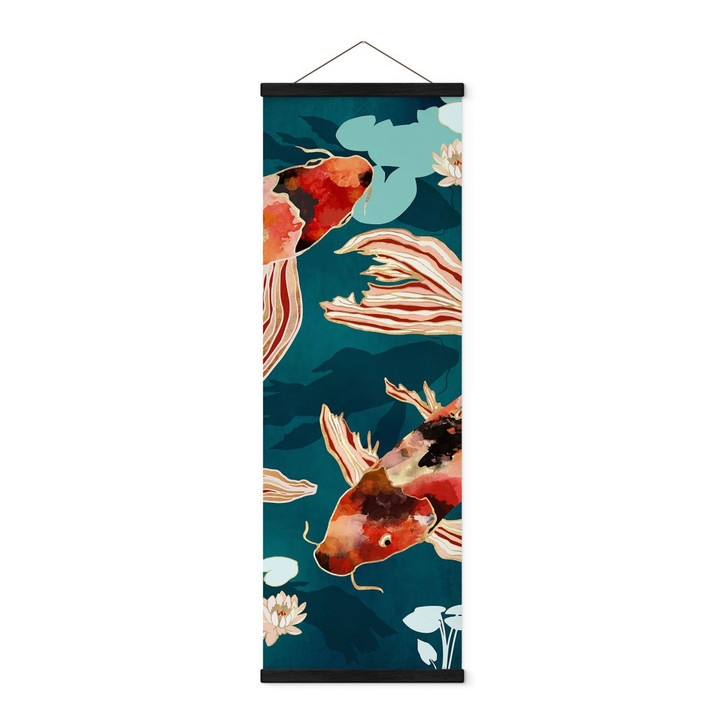 Stoffbild Zwei Kois im Teich - SpaceFrog Designs - Panorama - WA412050