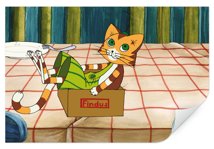 Wallprint Pettersson und Findus - Findus und seine Kiste - WA188184