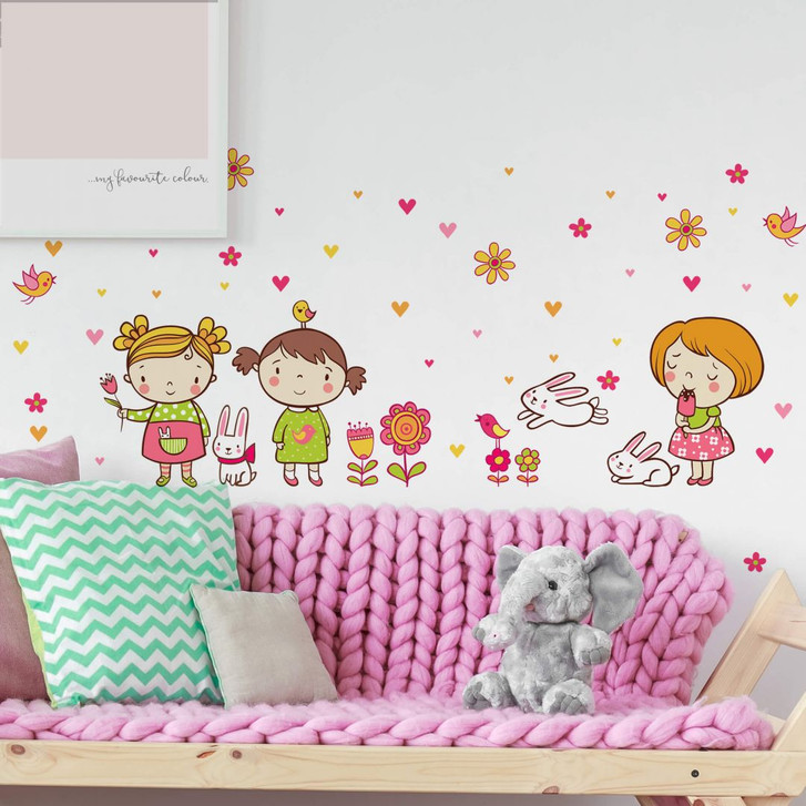 Wandtattoo Blumenpflücken mit Freundinnen - WA206718