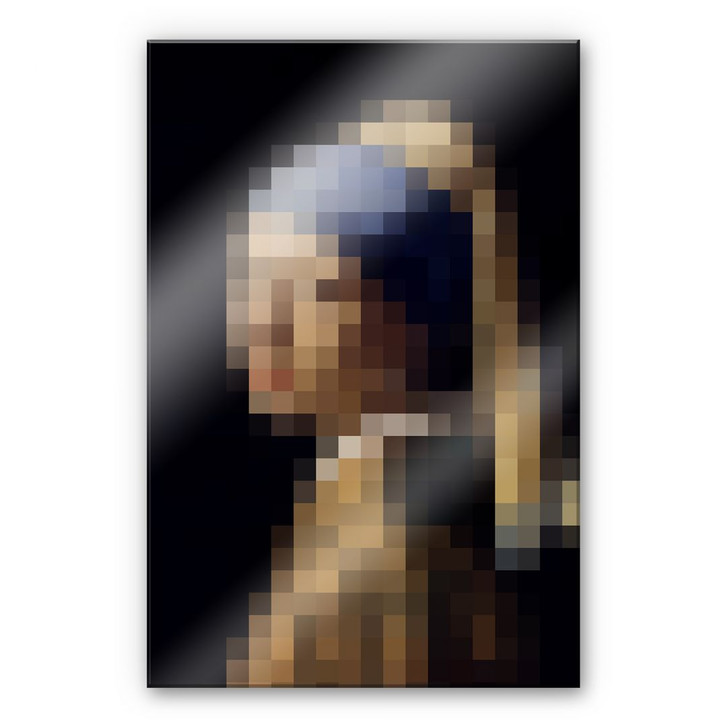 Acrylglasbild Pixelart - Vermeer - Das Mädchen mit dem Perlenohrring - WA110552