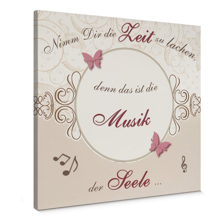 Leinwandbild Nimm dir die Zeit zu lachen... Rosa - WA371761